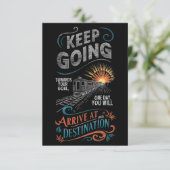 BLIJF OP EEN DAG NAAR JE DOEL GAAN, JE ZULT BEDANKKAART (Staand voorkant)