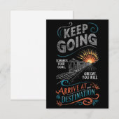 BLIJF OP EEN DAG NAAR JE DOEL GAAN, JE ZULT BEDANKKAART (Voorkant / Achterkant)