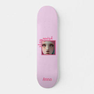 Blijf op een speciaal voor roze roze kaart geplaat persoonlijk skateboard