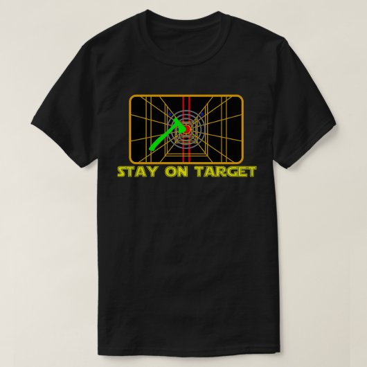 Blijf op het doel t-shirt (Design voorkant)