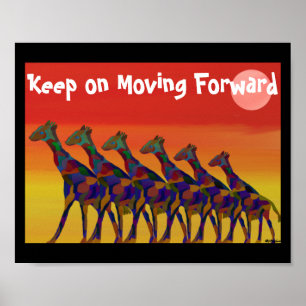 Blijf op het Voorwaartse Poster van de Motivatie