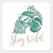Blijf op het Wild Square Sticker (Voorkant)