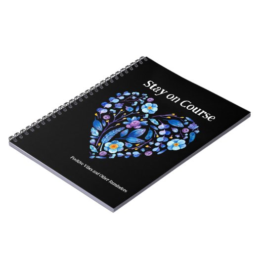 Blijf op koers en andere herinneringen zwart blauw notitieboek (Linkerzijde)