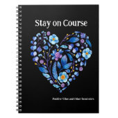 Blijf op koers en andere herinneringen zwart blauw notitieboek (Voorkant)