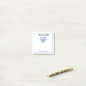 Blijf op koers en andere herinneringen zwart blauw post-it® notes (Op bureau)