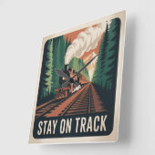 Blijf Op Koers Vierkante Klok (Hoek)