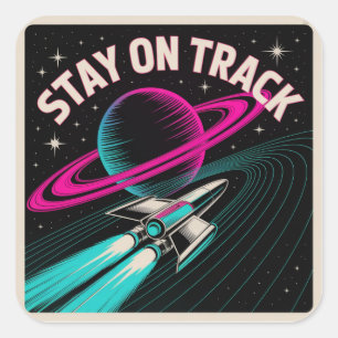 Blijf Op Koers Vierkante Sticker