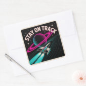 Blijf Op Koers Vierkante Sticker (Envelop)