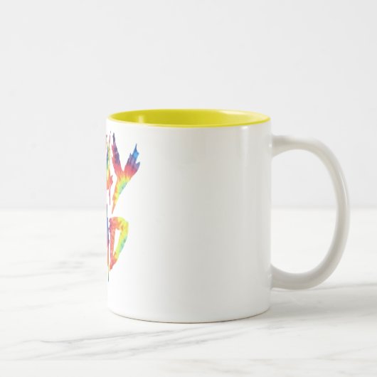 Blijf op pad! tweekleurige koffiemok (Rechts)