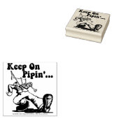 Blijf op Pipin' rubberen stempel (Gestempeld)