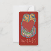 Blijf op Rockin 'Kind Doodle School Valentijns Notitiekaartje (Voorkant)