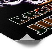 Blijf op Rollin'Braziliaanse Jiu Jitsu Skull Poste Poster (Hoek)