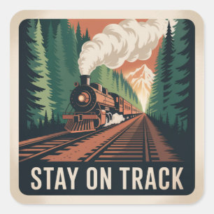 Blijf Op Schema Vierkante Sticker