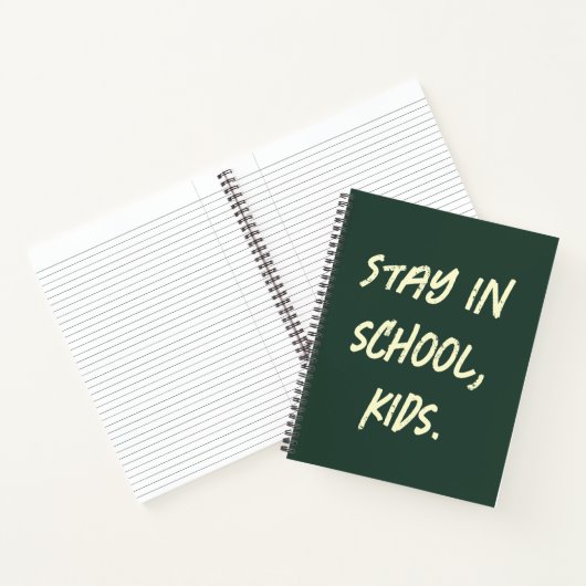 Blijf op school, kinderen. (aanpasbaar) notitieboek (Binnen)