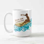 Blijf op Surfing, Grunge en Waves voor Surf Dudes Koffiemok (Links)