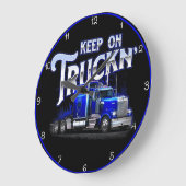 Blijf op Truckin' Blue Rig Grote Klok (Hoek)