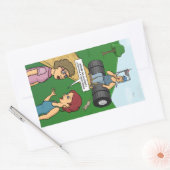 Blijf op Truckin' rechthoekige Sticker (Envelop)