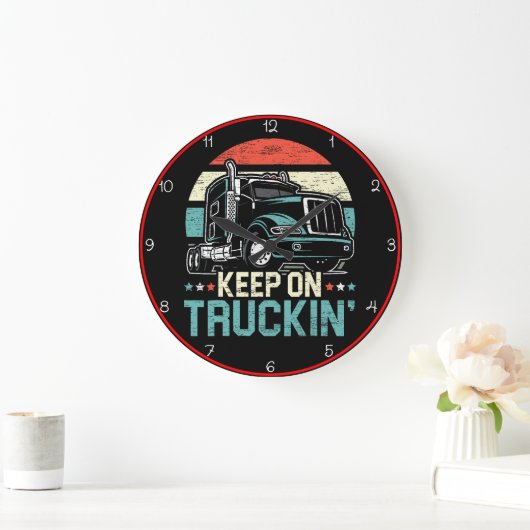 Blijf op Truckin': Retro Road Grote Klok (Huis)