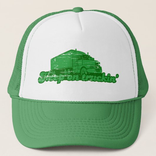 Blijf op truckin' Trucker Hat Pet (Voorkant)