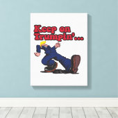 Blijf op Trumpin Canvas Afdruk (Insitu (Houten vloer))