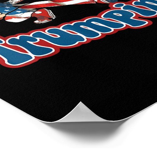 Blijf op Trumpin Grappig Retro Style Trump Design Poster (Hoek)