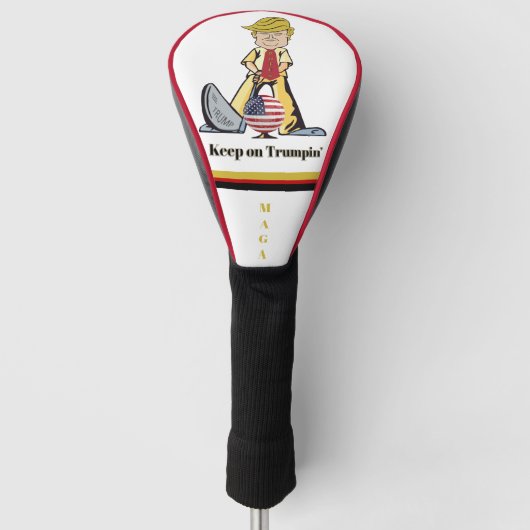 Blijf op Trumpin Maga Golfheadcover (Voorkant)