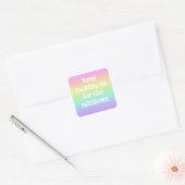 "Blijf op zoek naar de Rainbows"-Sticker Vierkante Sticker (Envelop)