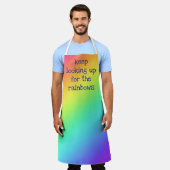 "Blijf op zoek naar het Schort Rainbows" (Gedragen)