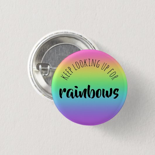 Blijf op zoek naar Rainbows Button (Voorkant /achterkant)