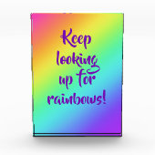 Blijf op zoek naar Rainbows Photo Block Fotoblokken (Voorkant)