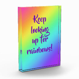 Blijf op zoek naar Rainbows Photo Block Fotoblokken