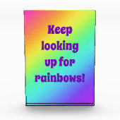 Blijf op zoek naar Rainbows Photo Block Fotoblokken (Voorkant)