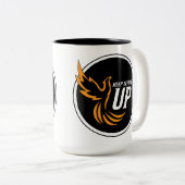 Blijf opstaan tweekleurige koffiemok (Voorkant rechts)