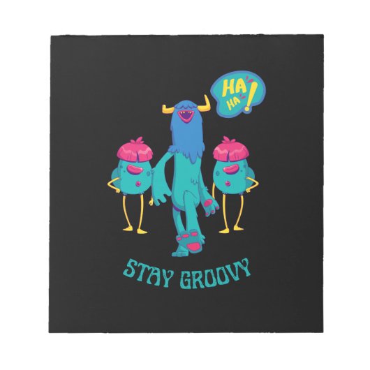 Blijf overal groovy, grappig kinder op school notitieblok (Voorkant)