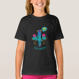 Blijf overal groovy, grappig kinder op school t-shirt