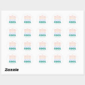 Blijf overal koel - minimalistisch trendy design ronde sticker (Vel)