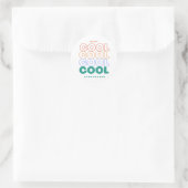 Blijf overal koel - minimalistisch trendy design ronde sticker (Tas)