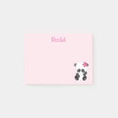 Blijf Panda Roze Post-it® Notes (Voorkant)