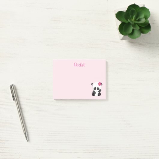 Blijf Panda Roze Post-it® Notes (Kantoor)
