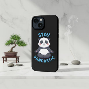 Blijf Pandastisch T-Shirt, Grappige Panda-meditati iPhone 13 Hoesje