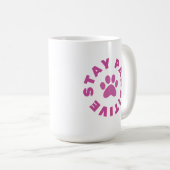 Blijf passief - Classic White Mok (Voorkant rechts)