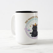 Blijf passief Halloween Tweekleurige Koffiemok (Voorkant links)