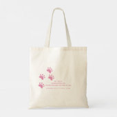 Blijf passief! Kat Roze Paw Prints Tote Bag (Achterkant)