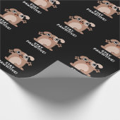 Blijf passief positieve hond woordspeling donker B Cadeaupapier (Hoek)