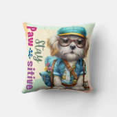 Blijf passief schattig hond dragen rugzak kussen (Achterkant)