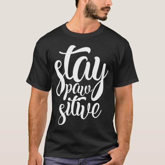 Blijf passief Schattigee grappige belettering slog T-shirt (Voorkant)