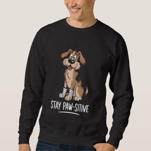 Blijf passief Schattigee hond wordt snel beter Trui (Voorkant)