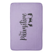 Blijf passief zwarte kat badmat (Voorkant Verticaal)