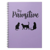 Blijf passief zwarte kat notitieboek (Voorkant)