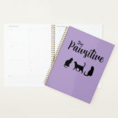 Blijf passief zwarte kat planner (Display)